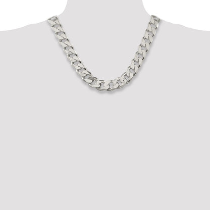 20 Inch Sterling Silver 16.25mm Curb Chain Necklace
