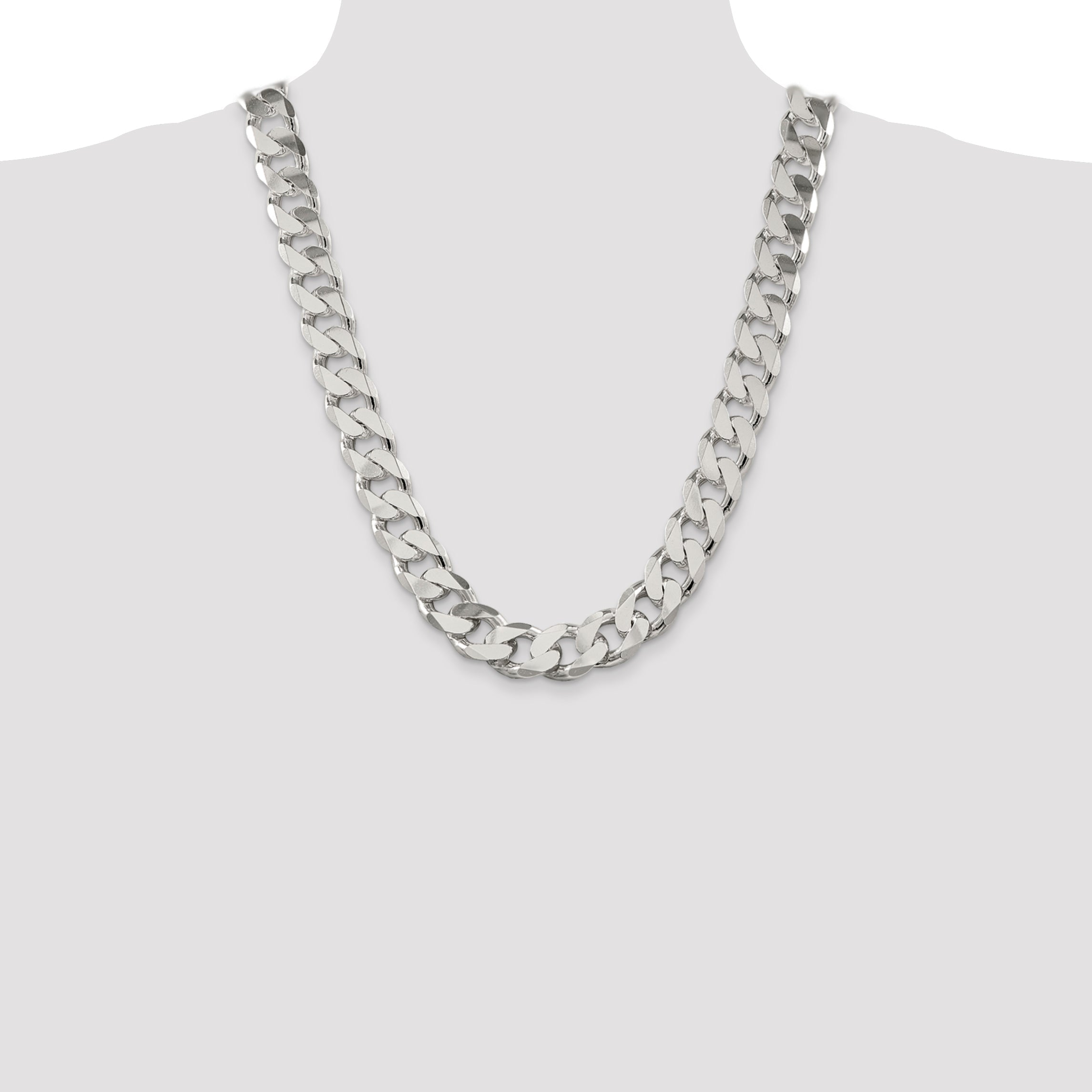 24 Inch Sterling Silver 16.25mm Curb Chain