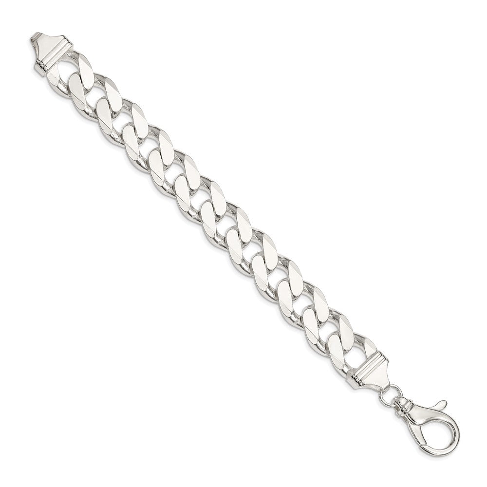 9 Inch Sterling Silver 16.25mm Curb Chain Bracelet
