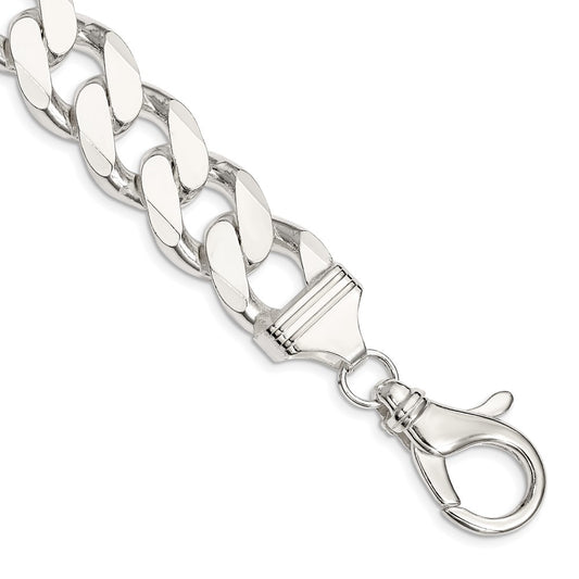8 Inch Sterling Silver 16.25mm Curb Chain Bracelet