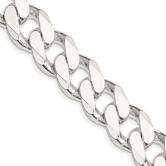 20 Inch Sterling Silver 16.25mm Curb Chain Necklace