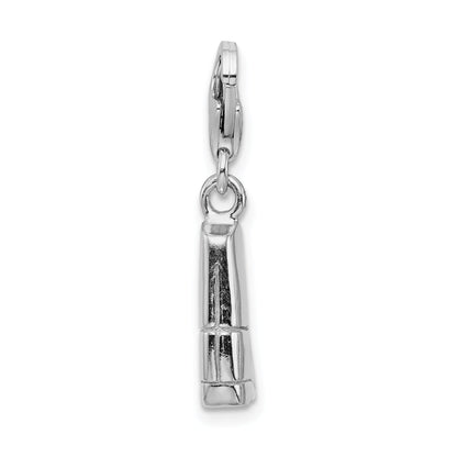 Sterling Silver Ss Rh Click-On Polished Boot Charm