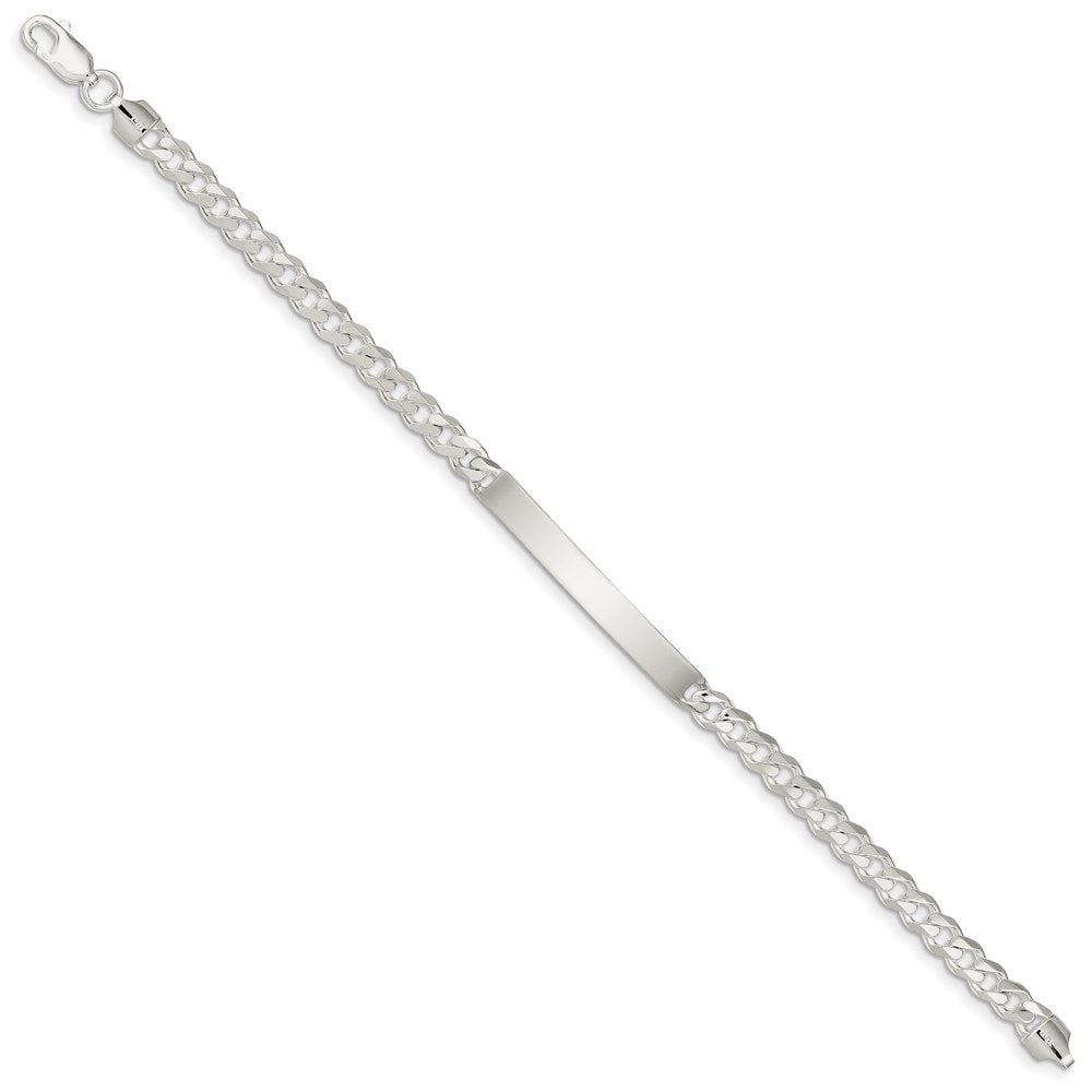 8 Inch Sterling Silver Curb Id Bracelet