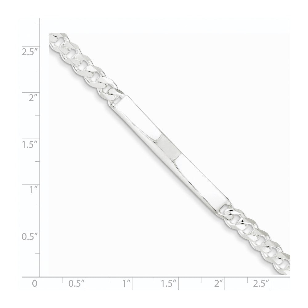 8 Inch Sterling Silver Curb Id Bracelet