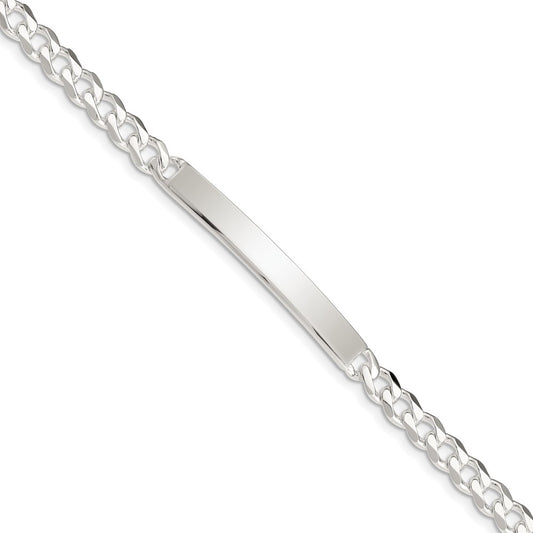 8 Inch Sterling Silver Curb Id Bracelet