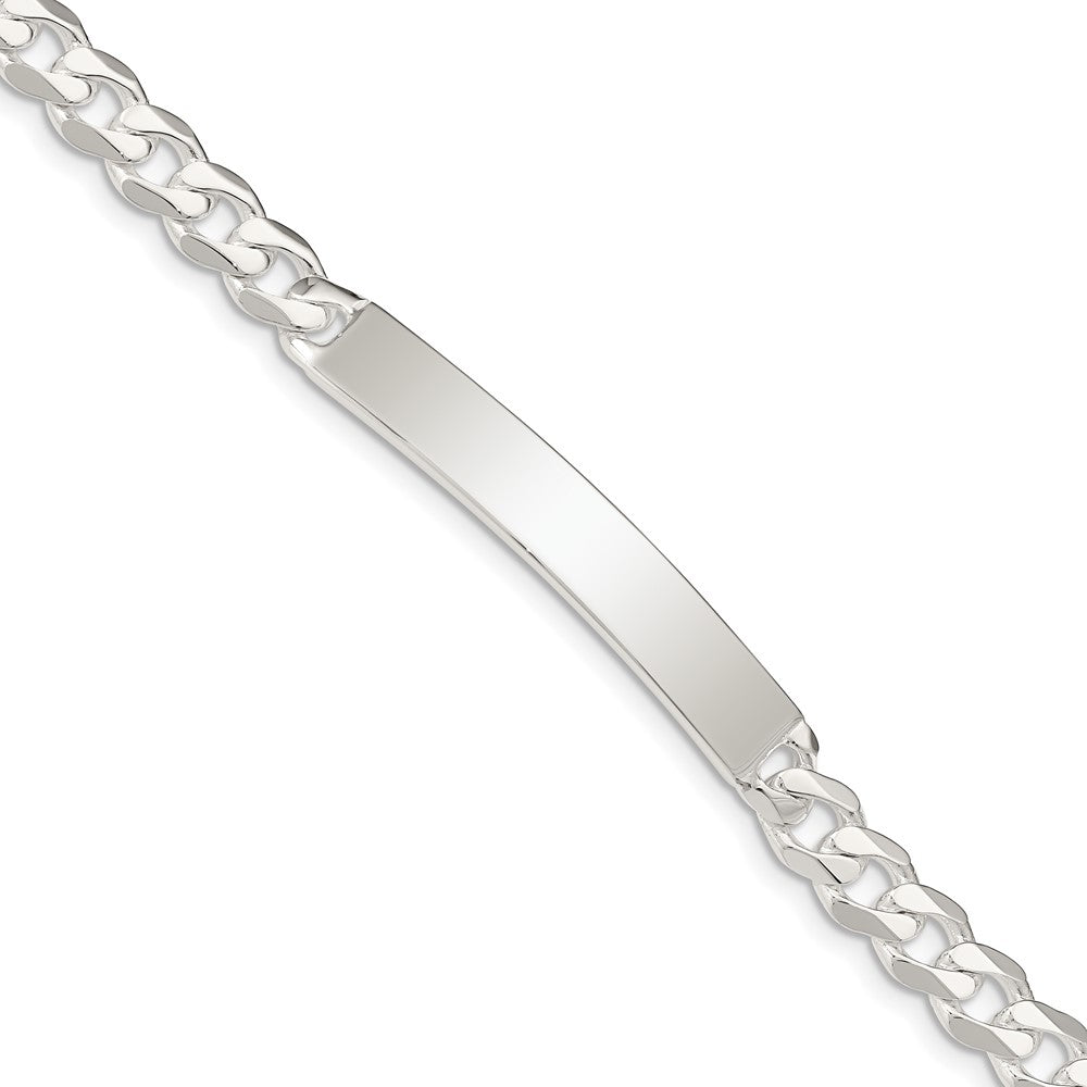 8 Inch Sterling Silver Curb Link Id Bracelet