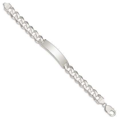 8 Inch Sterling Silver Curb Link Id Bracelet
