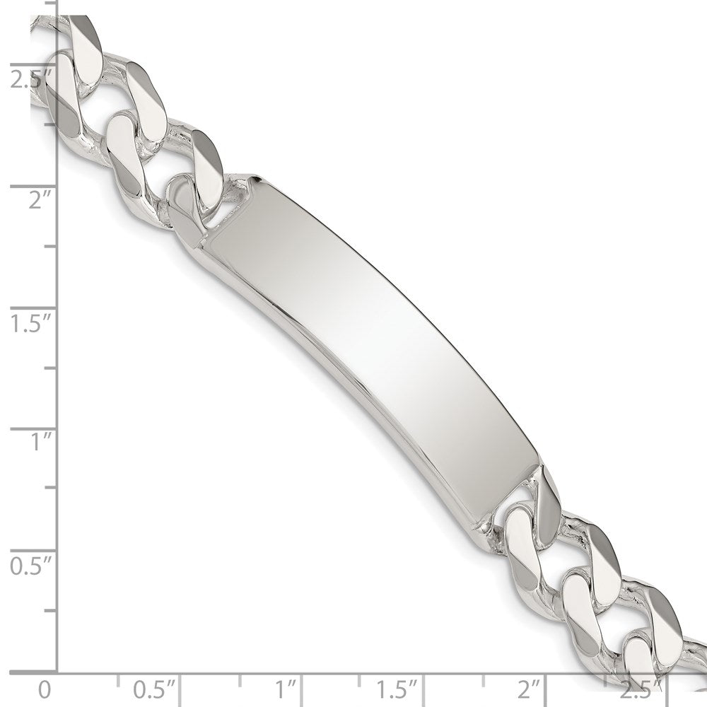 8 Inch Sterling Silver Curb Link Id Bracelet