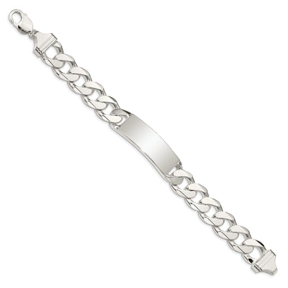 8.5 Inch Sterling Silver Curb Link Id Bracelet