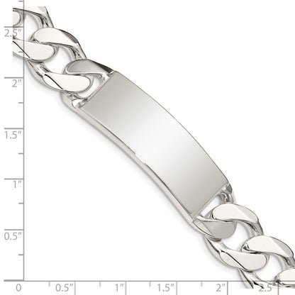 8.5 Inch Sterling Silver Curb Link Id Bracelet