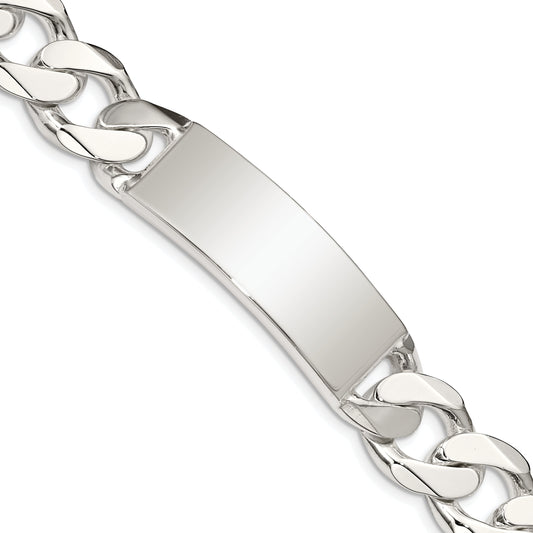 8.5 Inch Sterling Silver Curb Link Id Bracelet