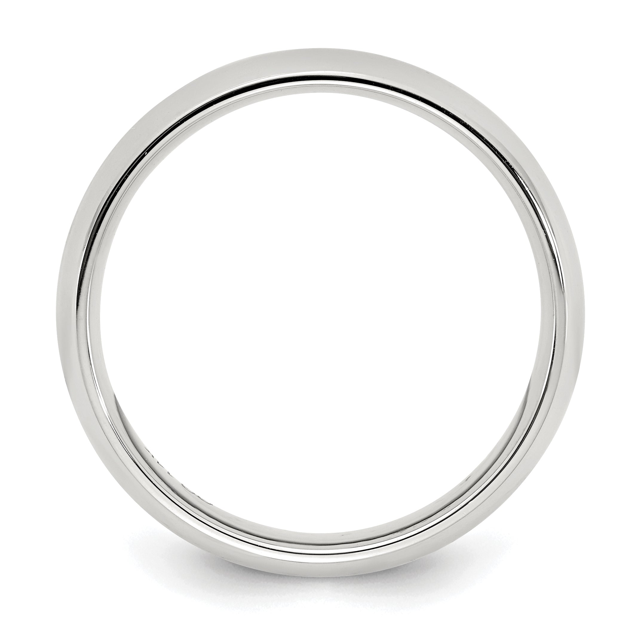 Sterling Silver Rhodium-Plated 3mm Comfort Fit Band