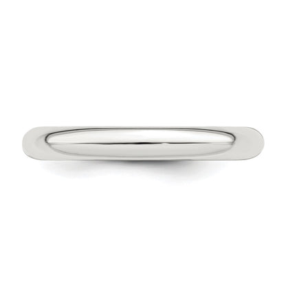 Sterling Silver 3mm Comfort Fit Size 6.5 Band