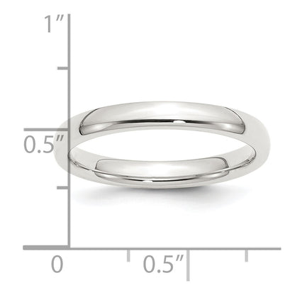 Sterling Silver 3mm Comfort Fit Size 8.5 Band