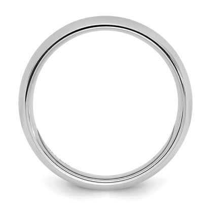 Sterling Silver Rhodium-Plated 3mm Comfort Fit Band
