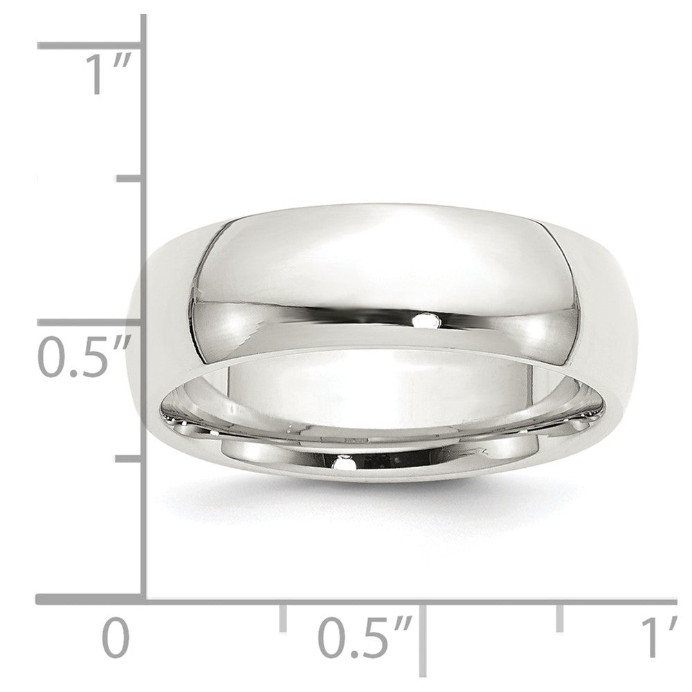 Sterling Silver Ss 7mm Comfort Fit Size 15.5 Band