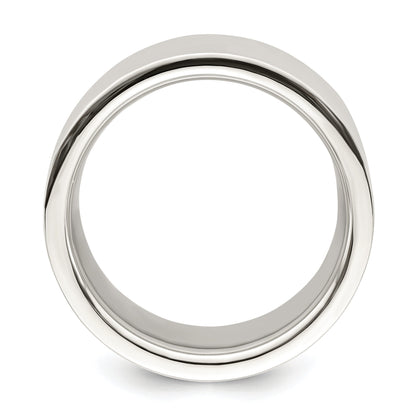 Sterling Silver 12mm Comfort Fit Flat Size 8 Band
