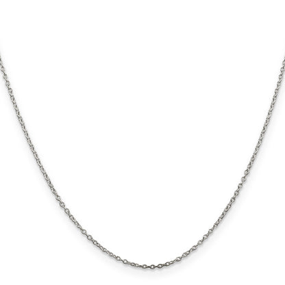22 Inch Sterling Silver 1mm Cable Chain Necklace