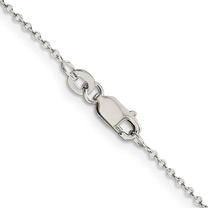 22 Inch Sterling Silver 1mm Cable Chain Necklace
