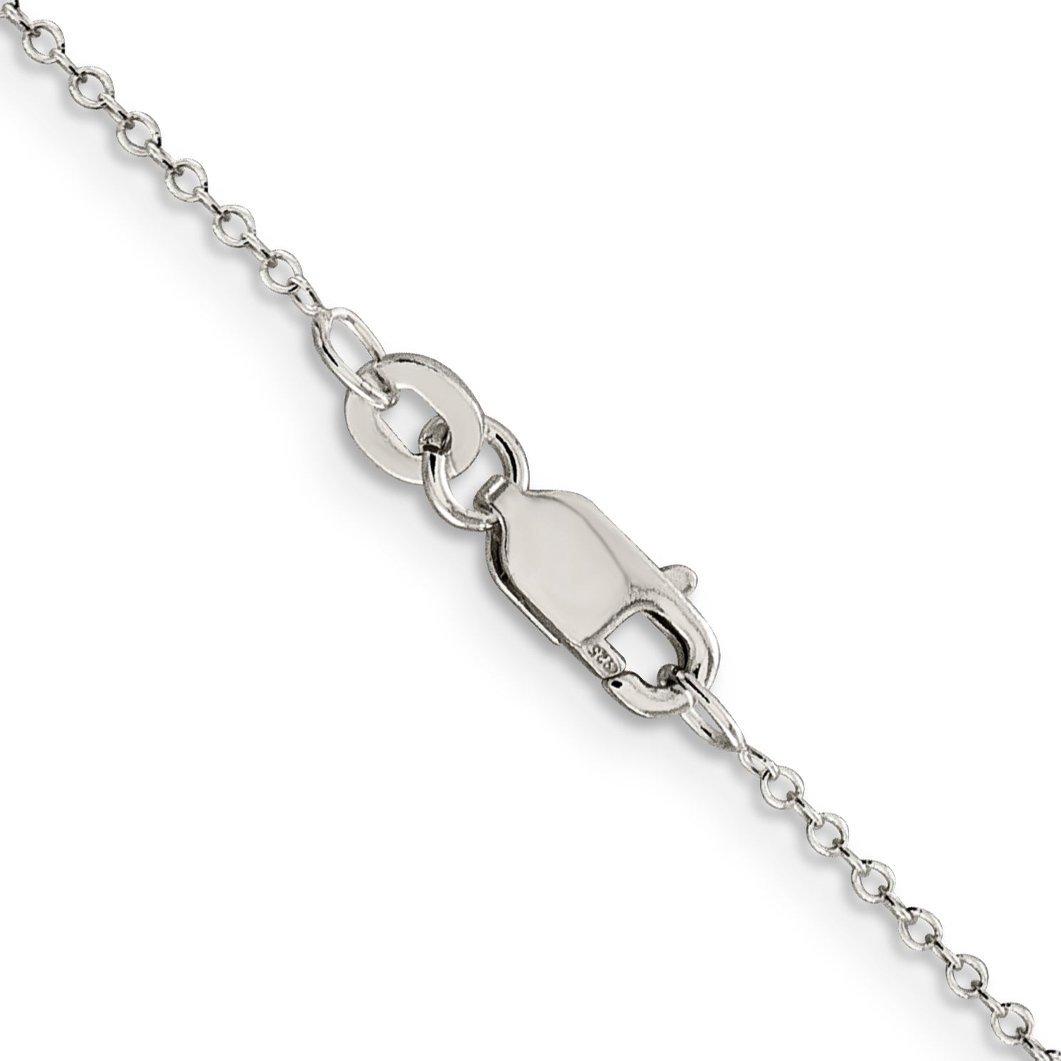 18 Inch Sterling Silver 1mm Cable Chain Necklace