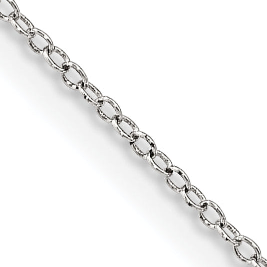 14 Inch Sterling Silver 1mm Cable Chain Necklace