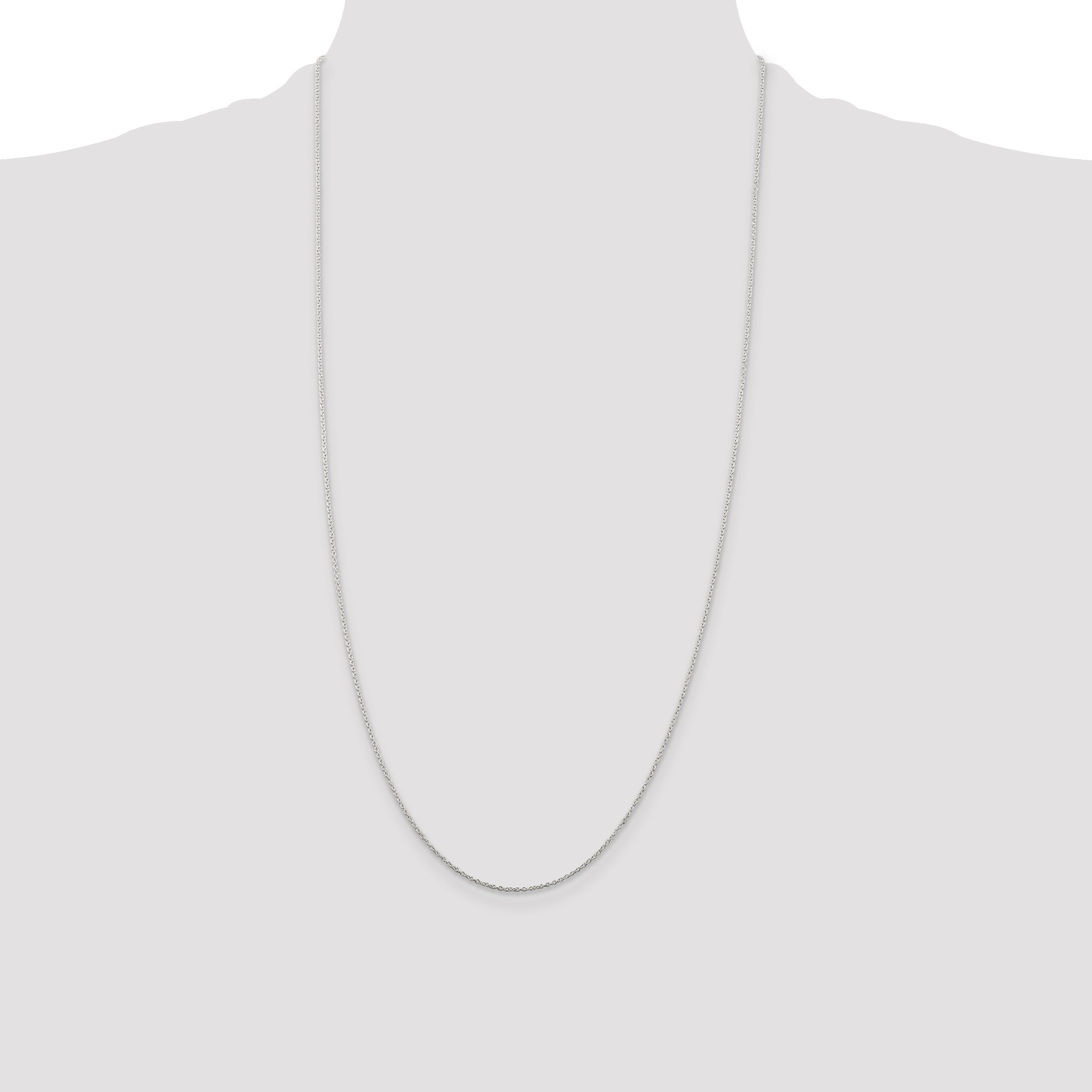 28 Inch Sterling Silver 1mm Cable Chain Necklace