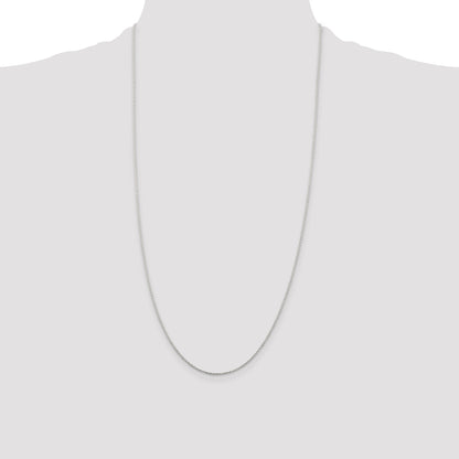28 Inch Sterling Silver 1mm Cable Chain Necklace