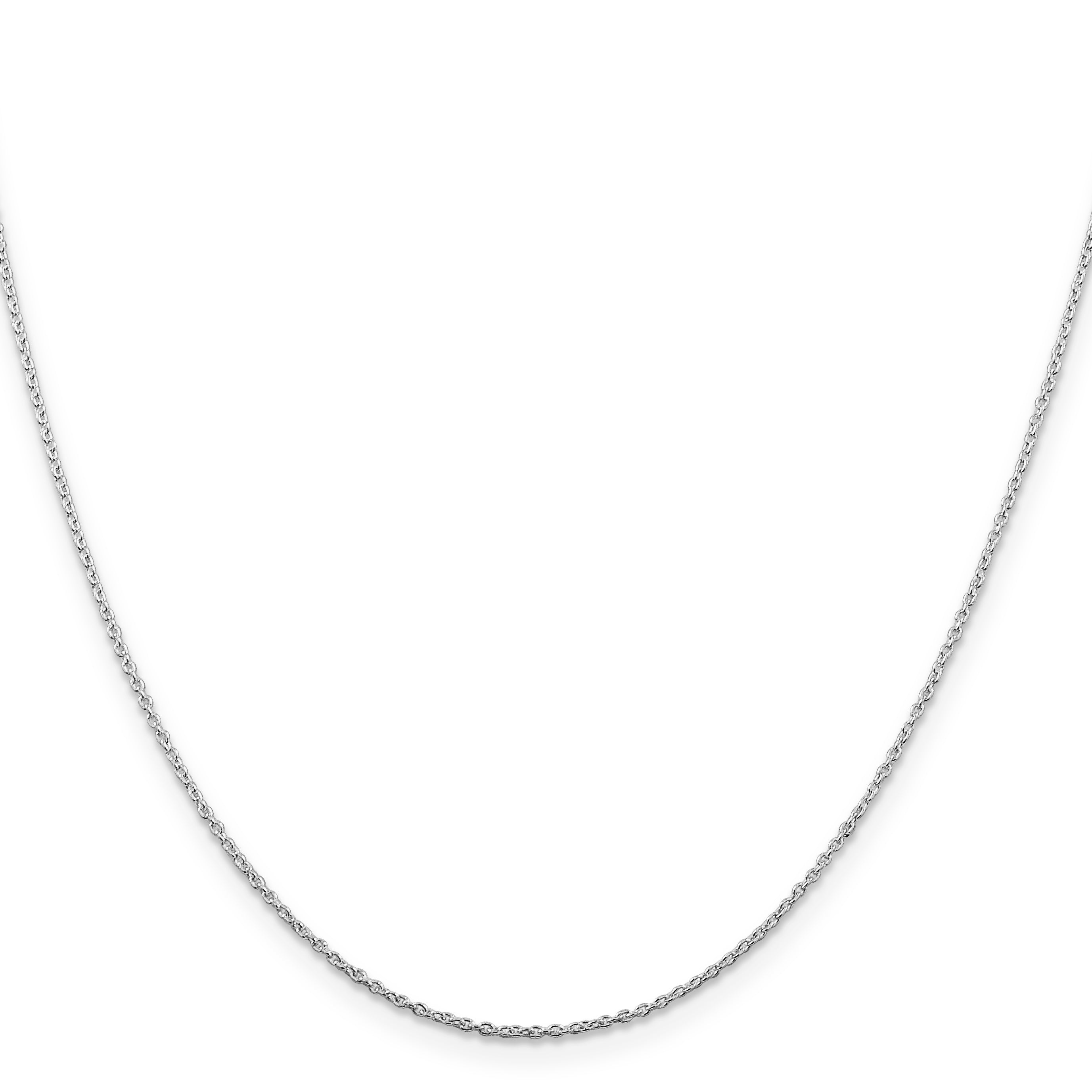 26 Inch Sterling Silver Rhodium-Plated 1mm Cable Chain Necklace