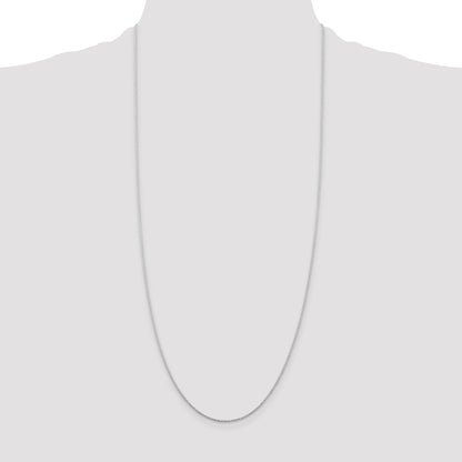 30 Inch Sterling Silver Rhodium-Plated 1mm Cable Chain Necklace