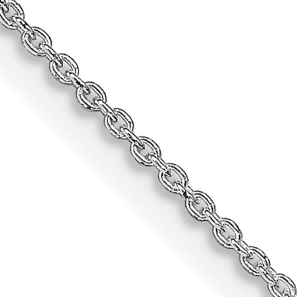 14 Inch Sterling Silver Rhodium-Plated 1mm Cable Chain Necklace