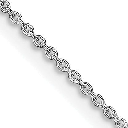 24 Inch Sterling Silver Rhodium-Plated 1mm Cable Chain Necklace