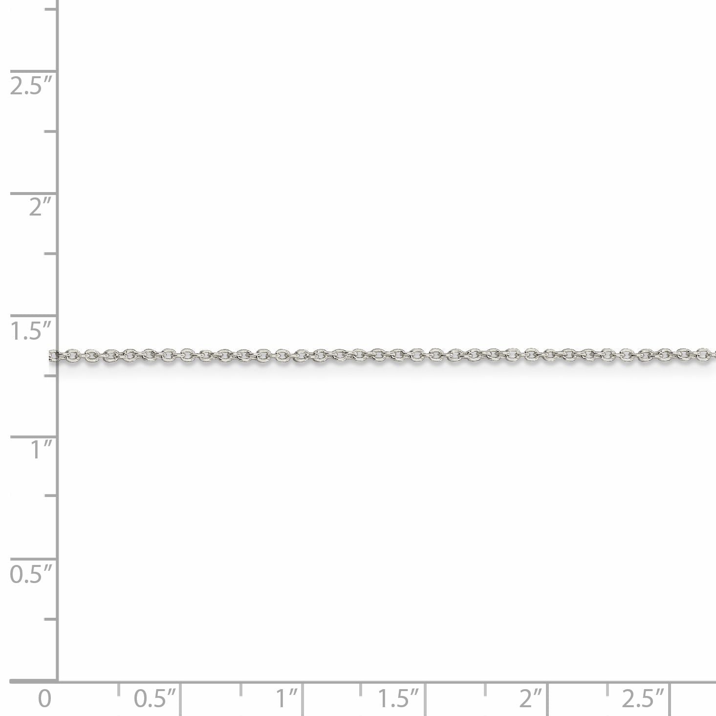 18 Inch Sterling Silver 1.25mm Cable Chain