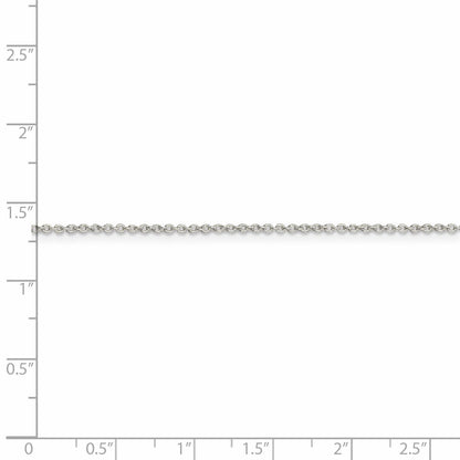 18 Inch Sterling Silver Rhodium-Plated 1.25mm Cable Chain Necklace