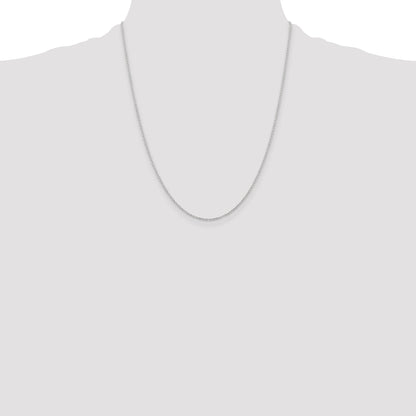 22 Inch Sterling Silver Rhodium-Plated 1.25mm Cable Chain Necklace