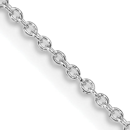 14 Inch Sterling Silver Rhodium-Plated 1.25mm Cable Chain Necklace