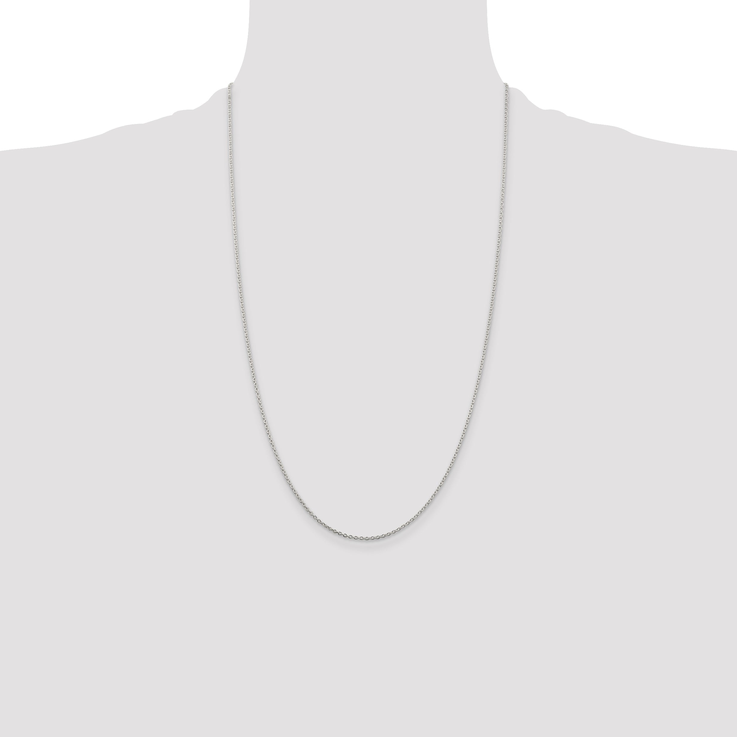 26 Inch Sterling Silver 1.5mm Cable Chain Necklace