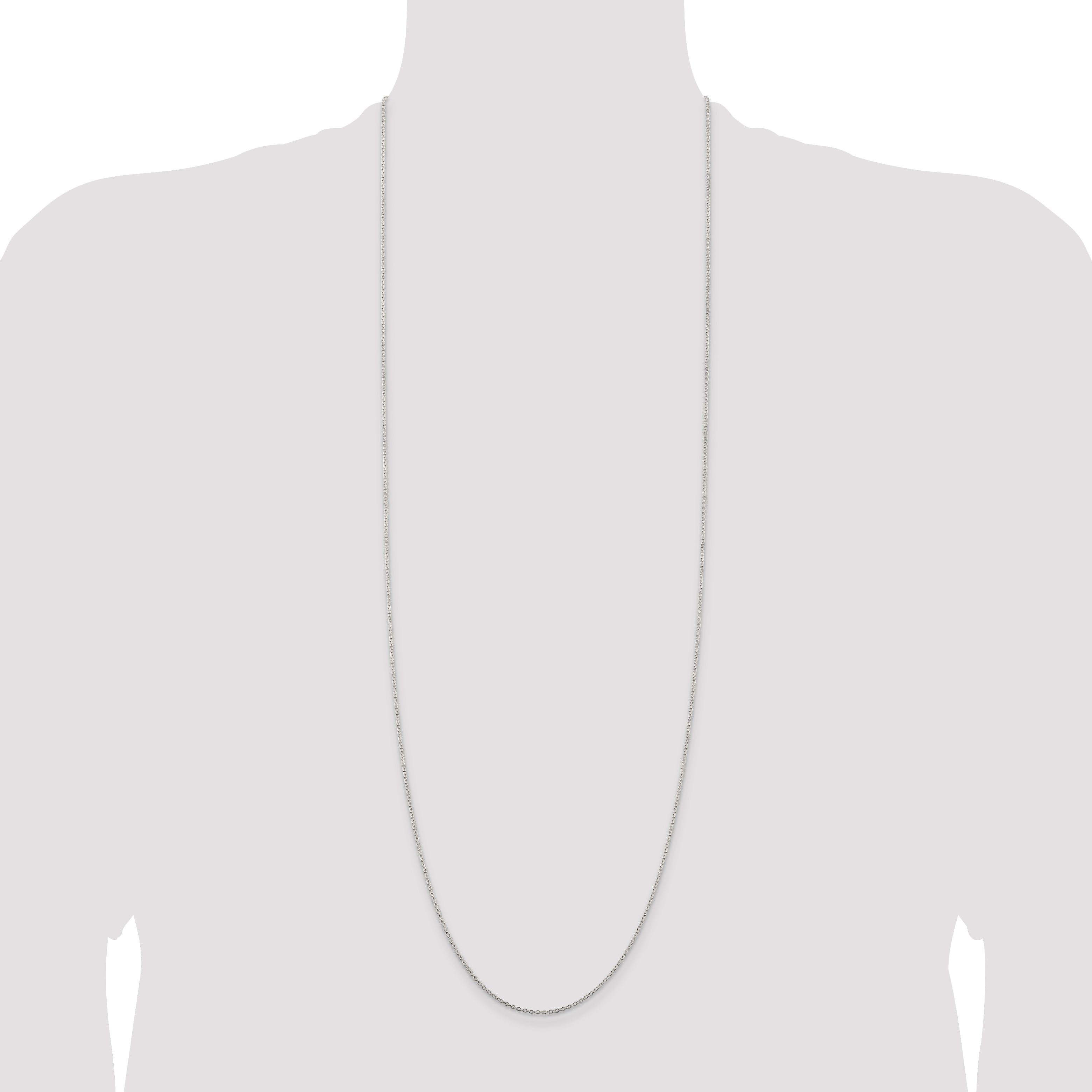 36 Inch Sterling Silver 1.5mm Cable Chain Necklace