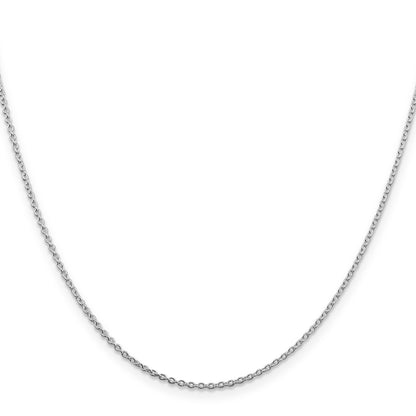 20 Inch Sterling Silver Rhodium-Plated 1.5mm Cable Chain Necklace