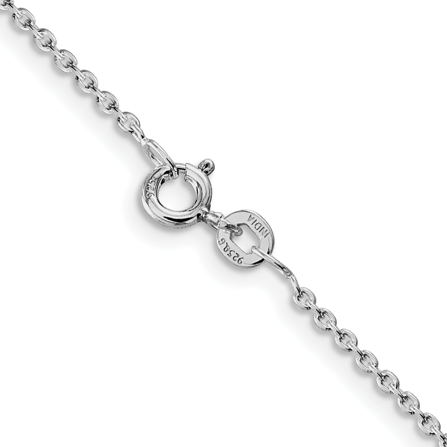 24 Inch Sterling Silver Rhodium-Plated 1.5mm Cable Chain Necklace