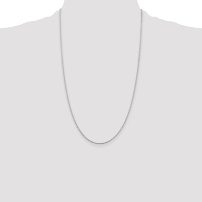 26 Inch Sterling Silver Rhodium-Plated 1.5mm Cable Chain Necklace