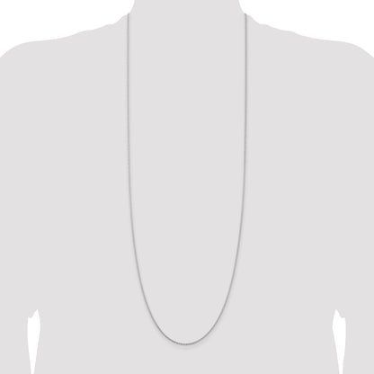 36 Inch Sterling Silver Rhodium-Plated 1.5mm Cable Chain Necklace