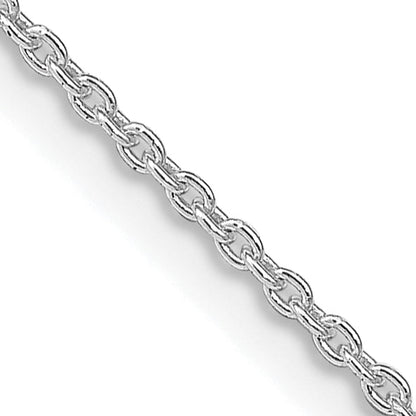 22 Inch Sterling Silver Rhodium-Plated 1.5mm Cable Chain Necklace