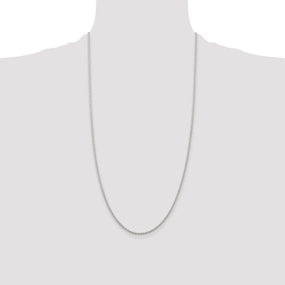28 Inch Sterling Silver 1.95mm Cable Chain Necklace