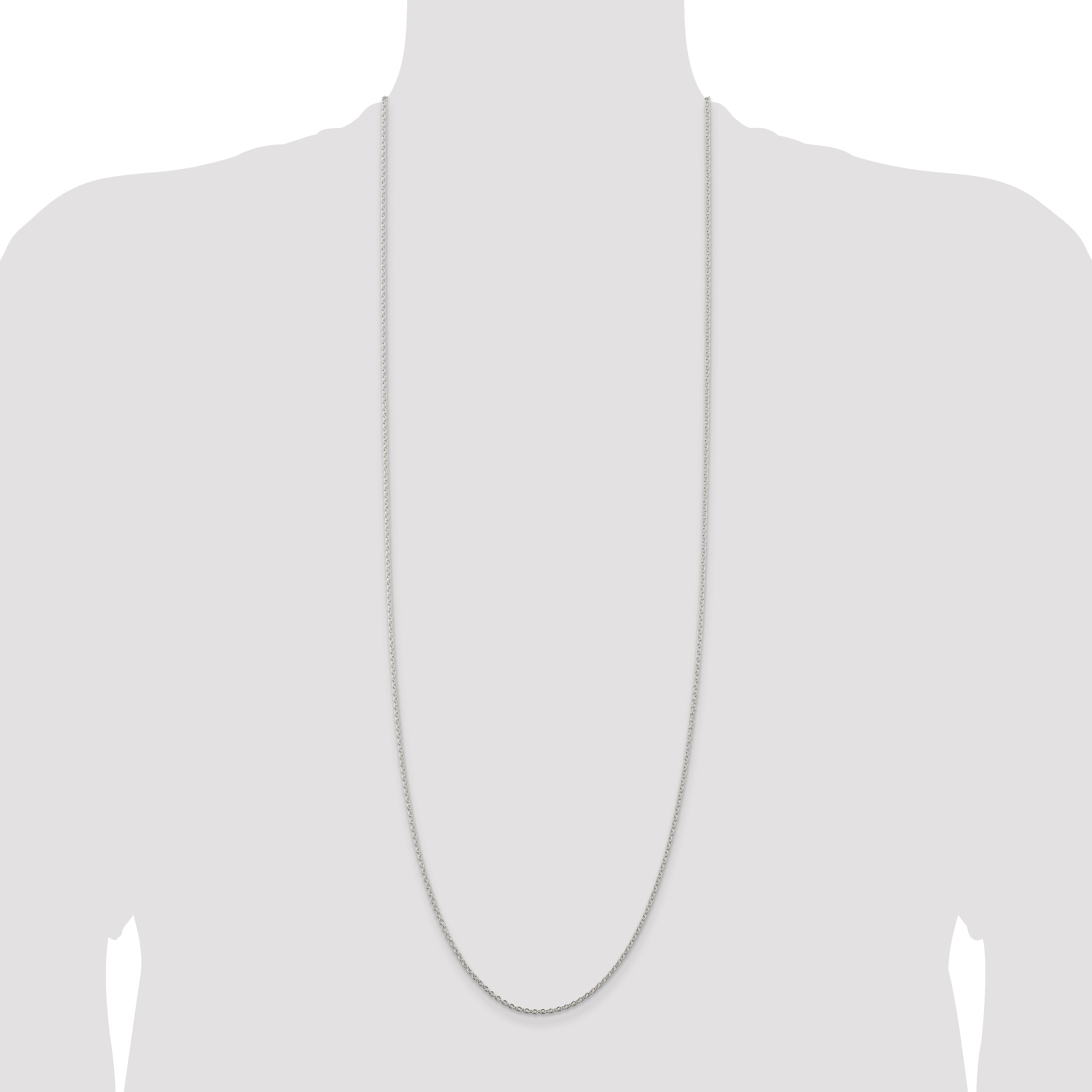 36 Inch Sterling Silver 1.95mm Cable Chain Necklace