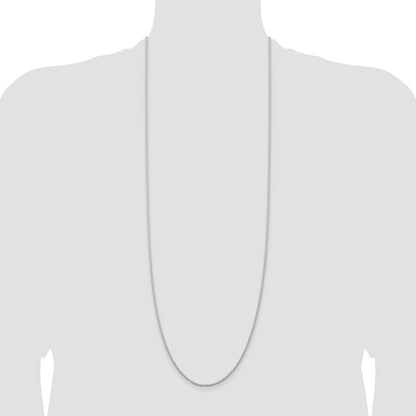 36 Inch Sterling Silver 1.95mm Cable Chain Necklace