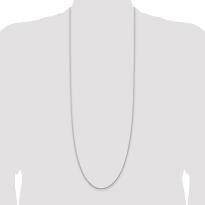 36 Inch Sterling Silver Rhodium-Plated 1.95mm Cable Chain Necklace