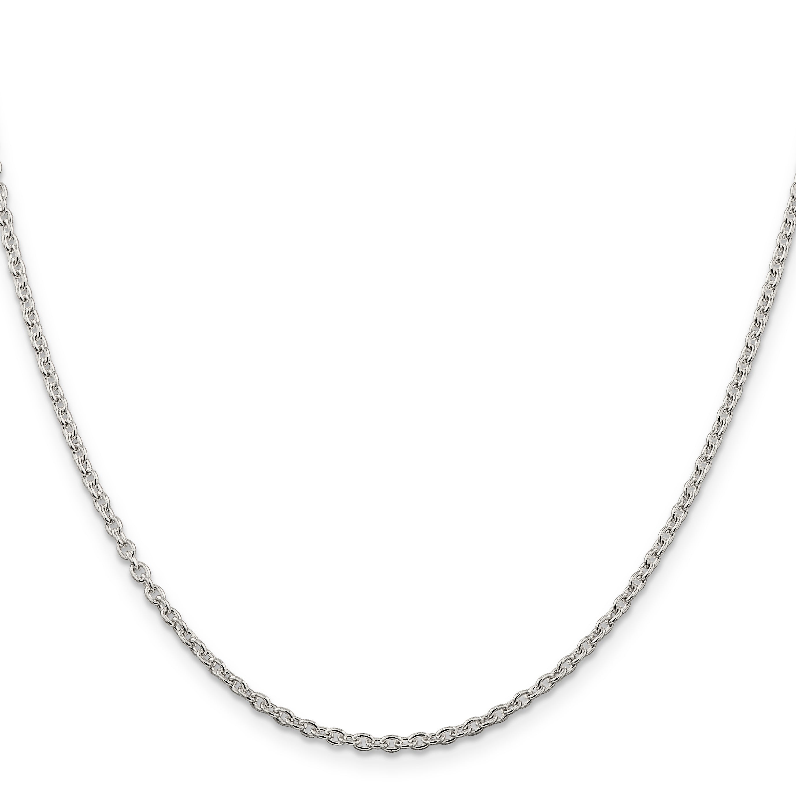 36 Inch Sterling Silver 2.25mm Cable Chain Necklace