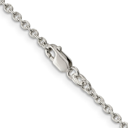 36 Inch Sterling Silver 2.25mm Cable Chain Necklace