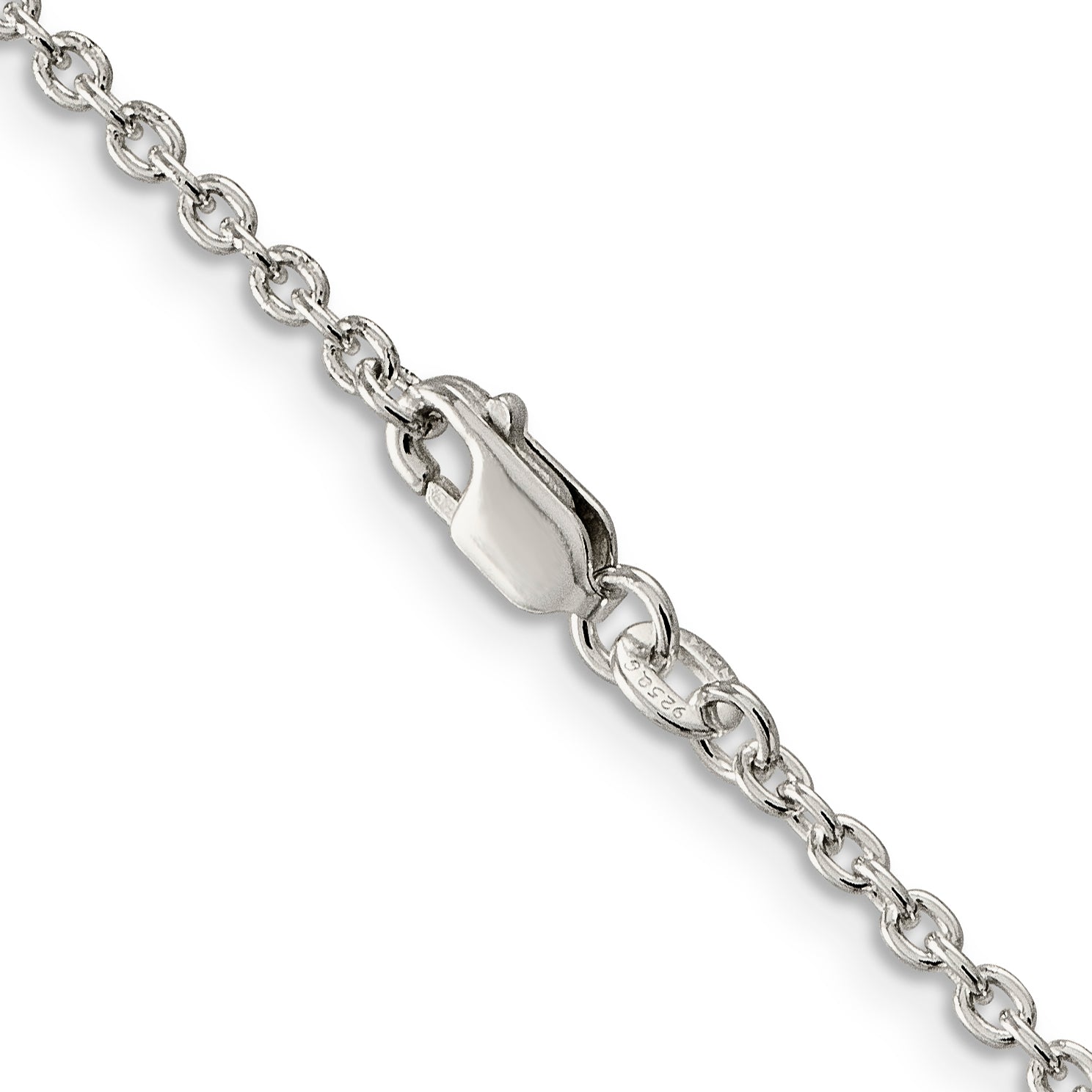 28 Inch Sterling Silver 2.25mm Cable Chain Necklace