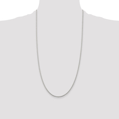 28 Inch Sterling Silver 2.25mm Cable Chain Necklace